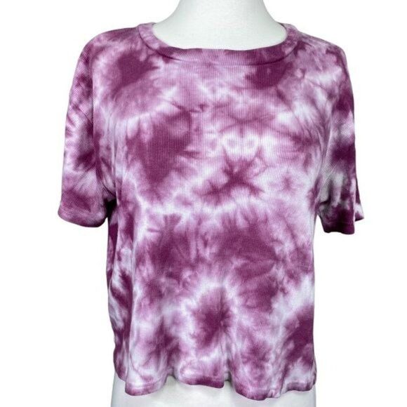 PINK Tye Dye Cropped Tee Victoria Secret  XS - Picture 1 of 5